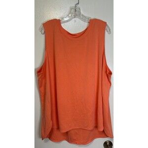 Women's Stylus Peach Sleeveless Tank Top Size 3x